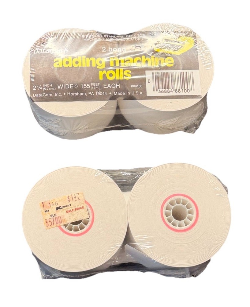 Data Mark Adding Machine Rolls 2 1/4 wide 155 ft Each Fits Most Standard 2 -2 Pk