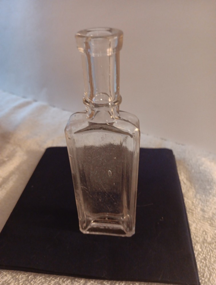 Antique Clear Bottle,Plain. Blown Glass.