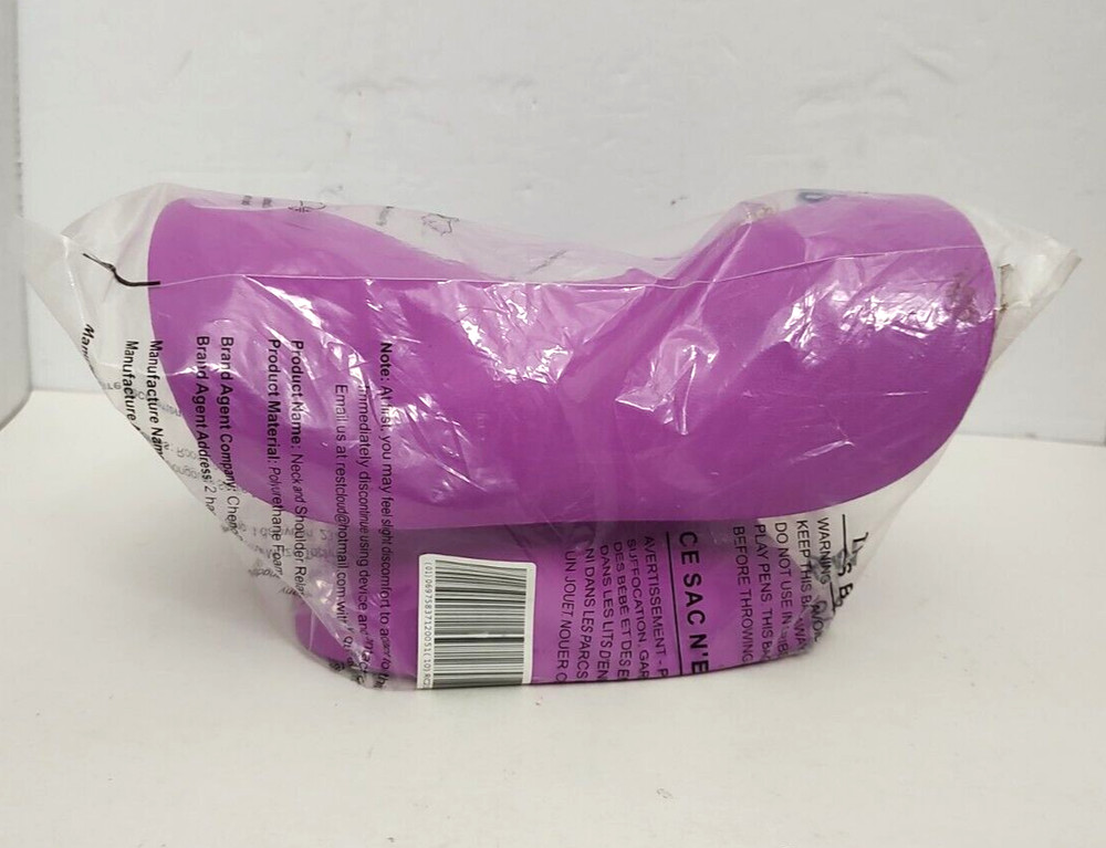 RESTCLOUD C-shaped Neck Stretch Shoulder Relaxer Cervical Traction Device Purple