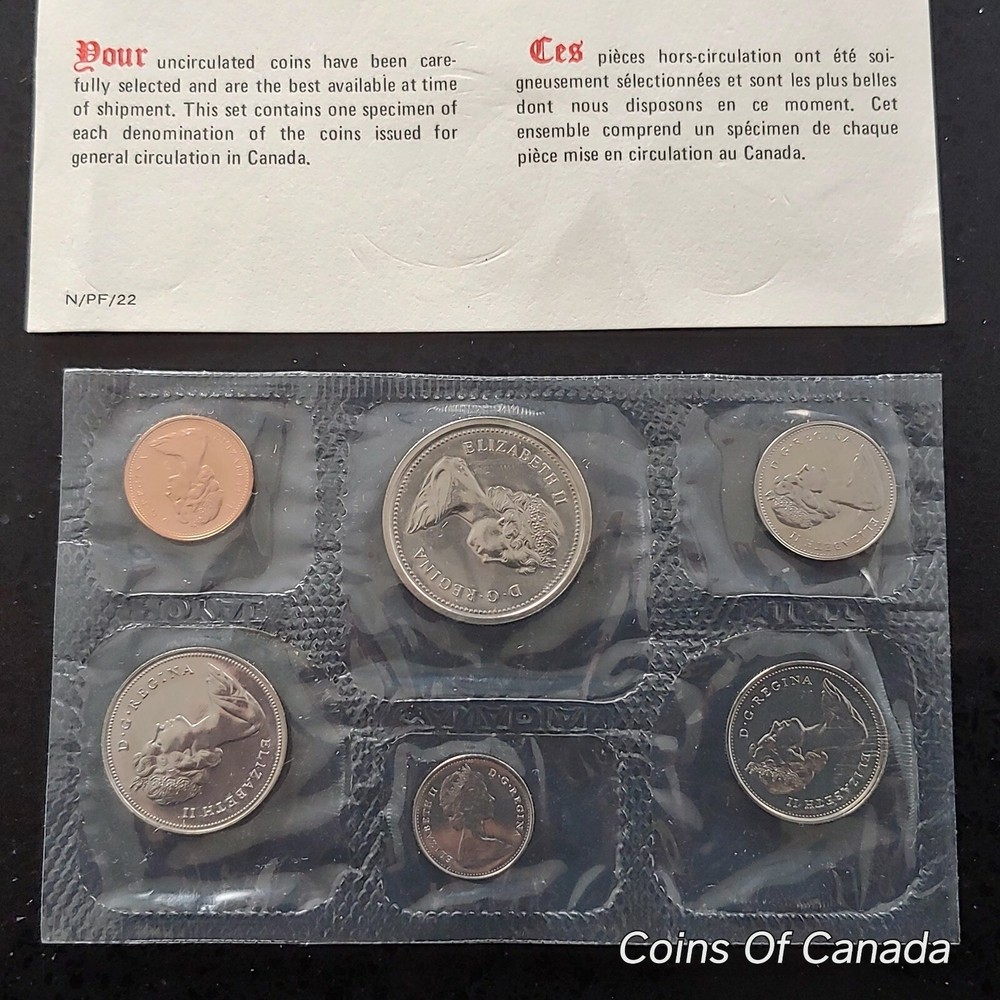 1975 Canada Prooflike 6 Coin Original Set Multiple Sets Available #coinsofcanada
