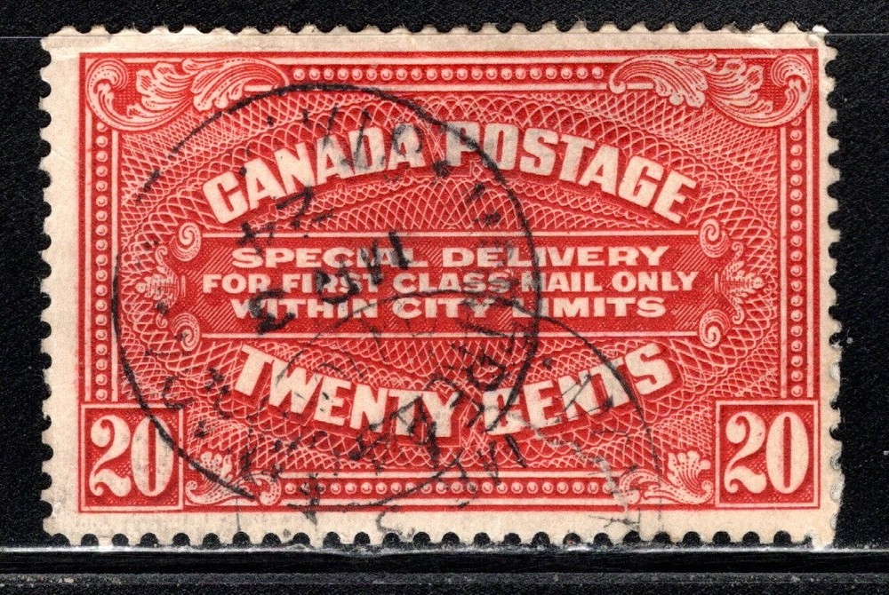 Canada Stamp Scott #E2, 20c, Special Delivery, Used, SCV$9.00 (C)