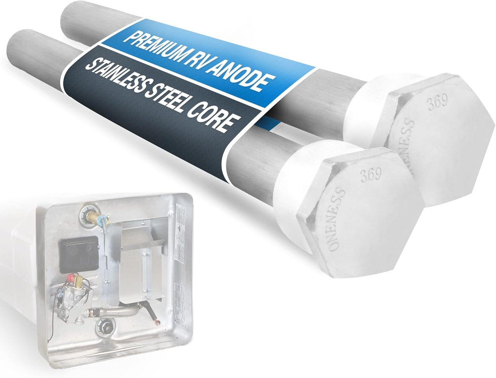 RV Water Heater Anode Rod - 2-Pack, 2 Years Warranty - 9.25" X 3/4" NPT - Premiu