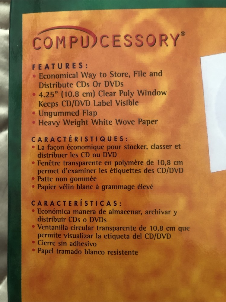 Compucessory CD/DVD Window Envelopes