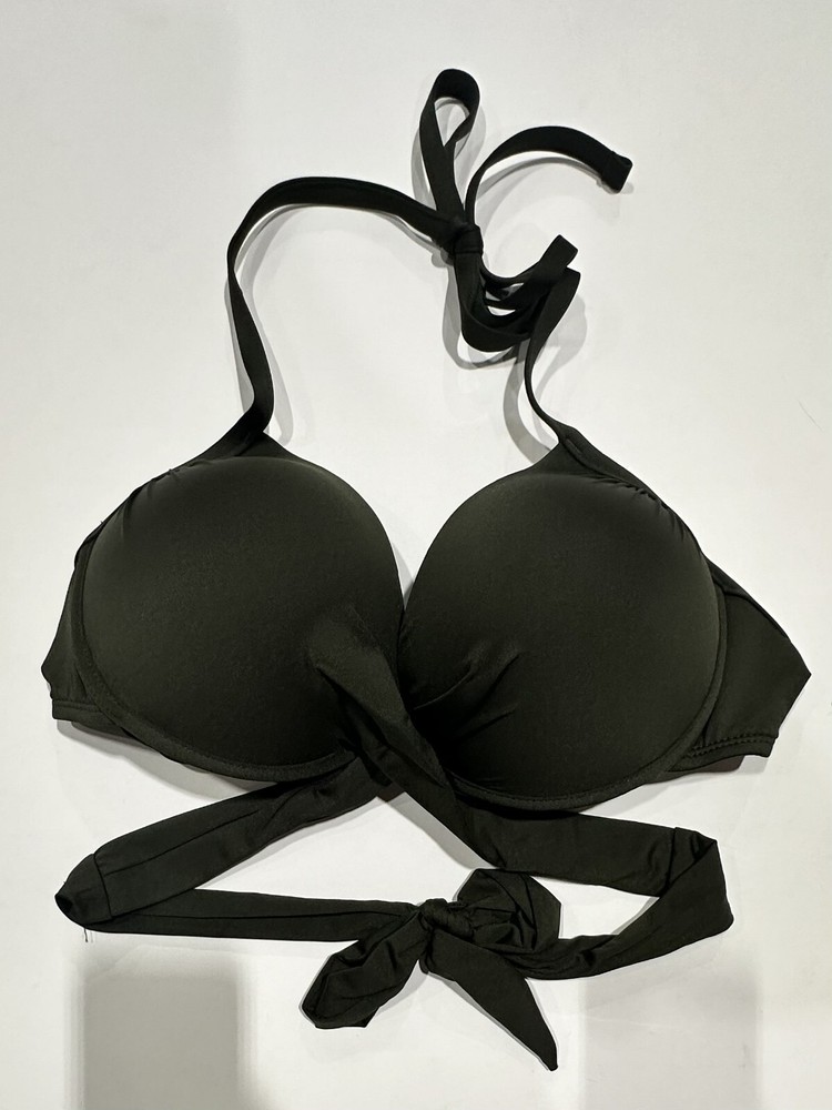 Mossimo Wrap Push-up Halter Bikini Swim Top Olive Small