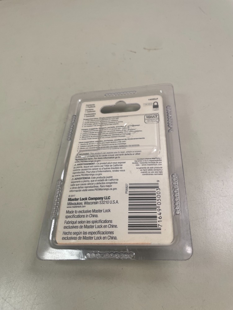 Master Lock 140DLF Padlock with 2 Keys