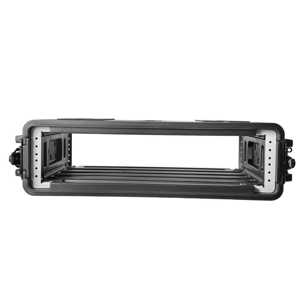 2U Case Watertight Dust-proof 2 Space Shock Mount Racks w/Microphone Compartment