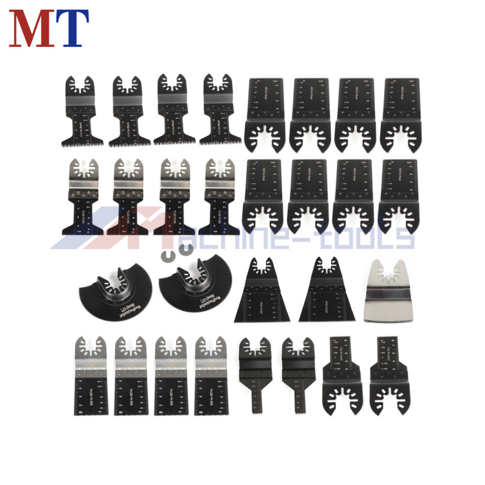 31 Pack Universal Quick Release Multitool Saw Blades Oscillating Tool For Wood