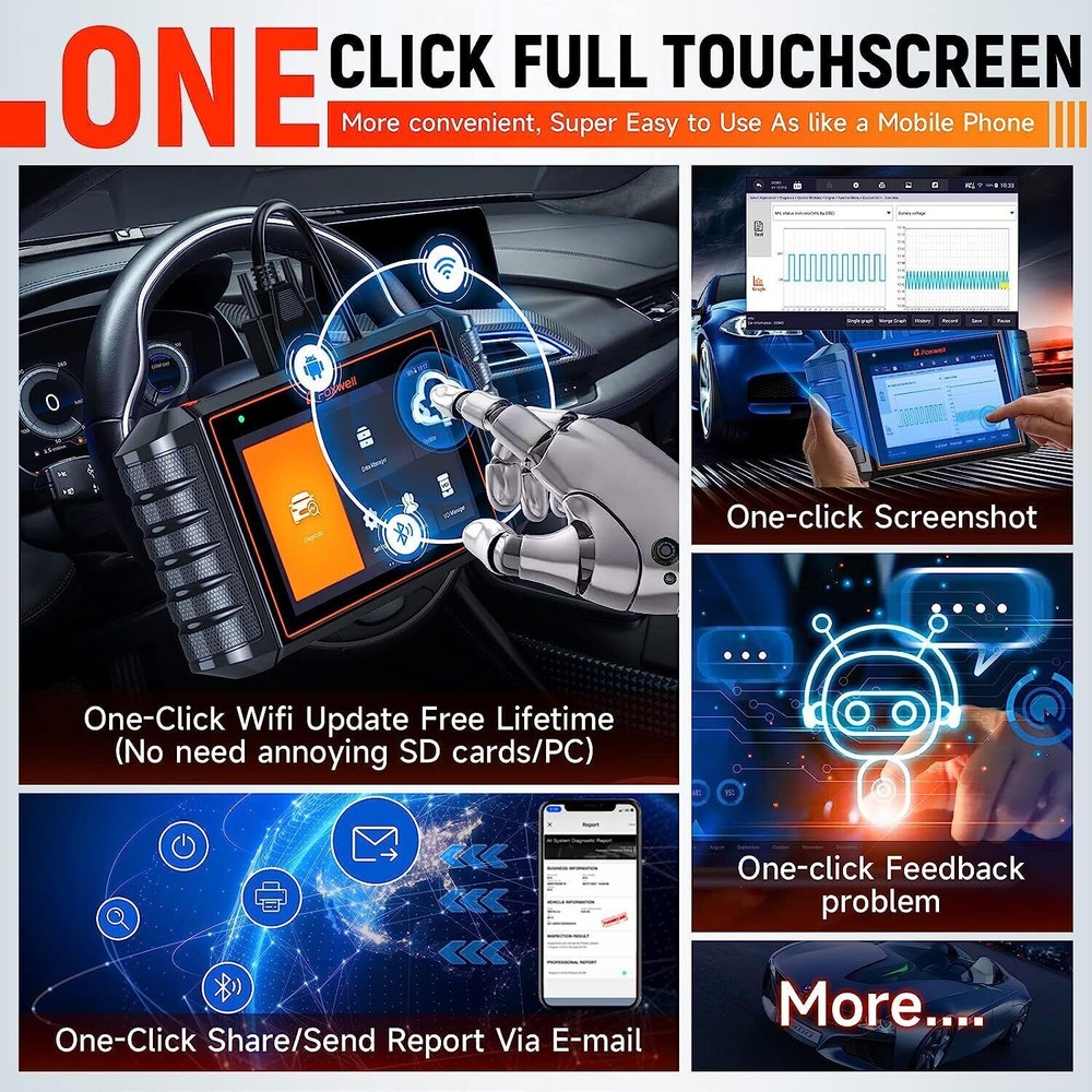 FOXWELL NT710 All System Bidirectional Car OBD2 Scanner Diagnostic E-CU Coding