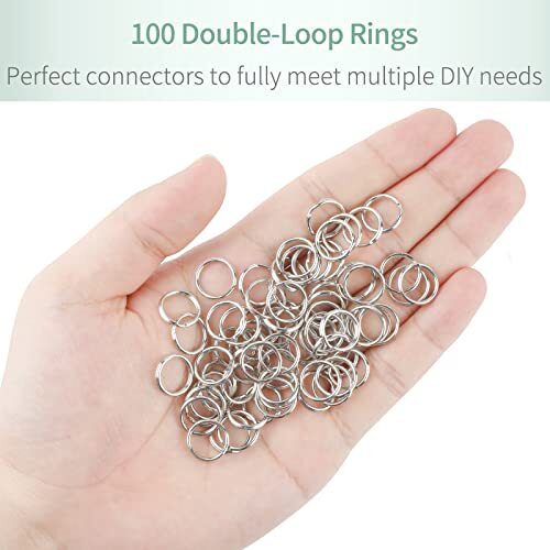 Small Key Rings Bulk Split Keychain Rings 100 Pack 1/2'' For Keys Organization