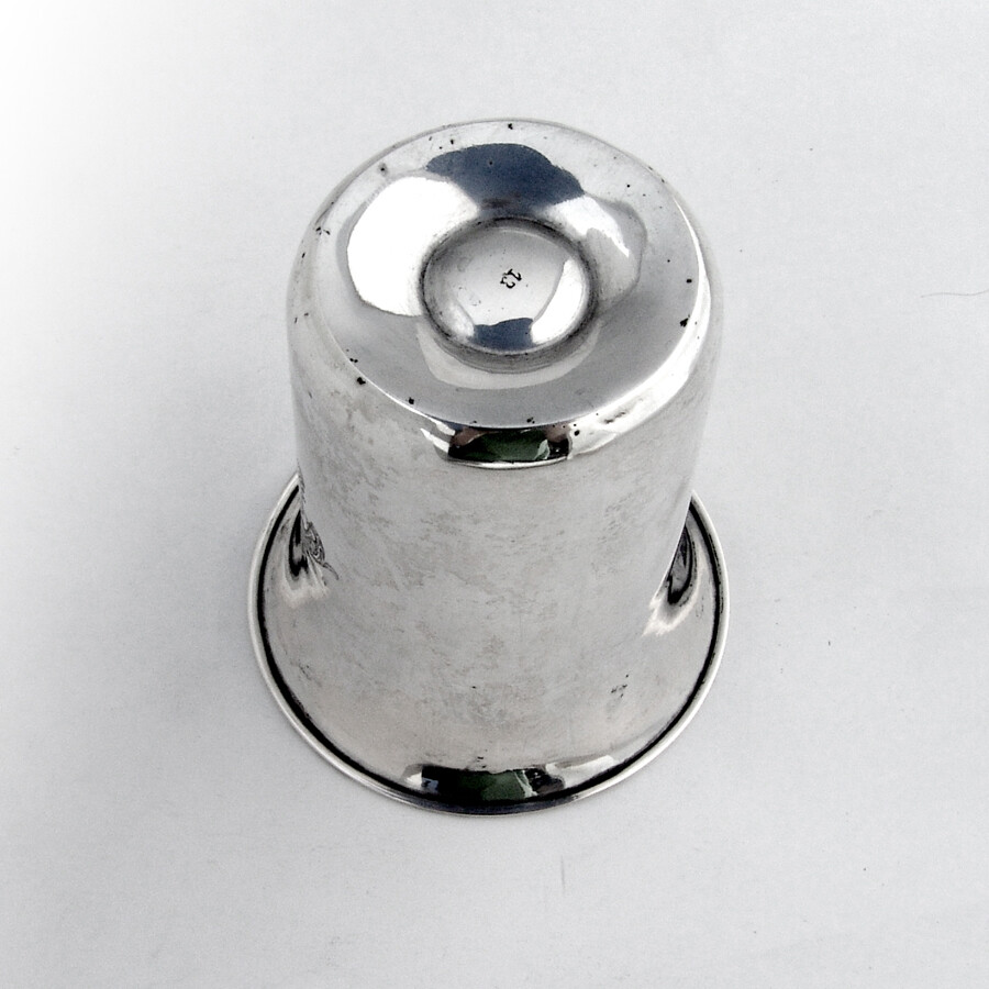 Beaker Cup 13 Loth Silver Engraved Cartouche No Mono