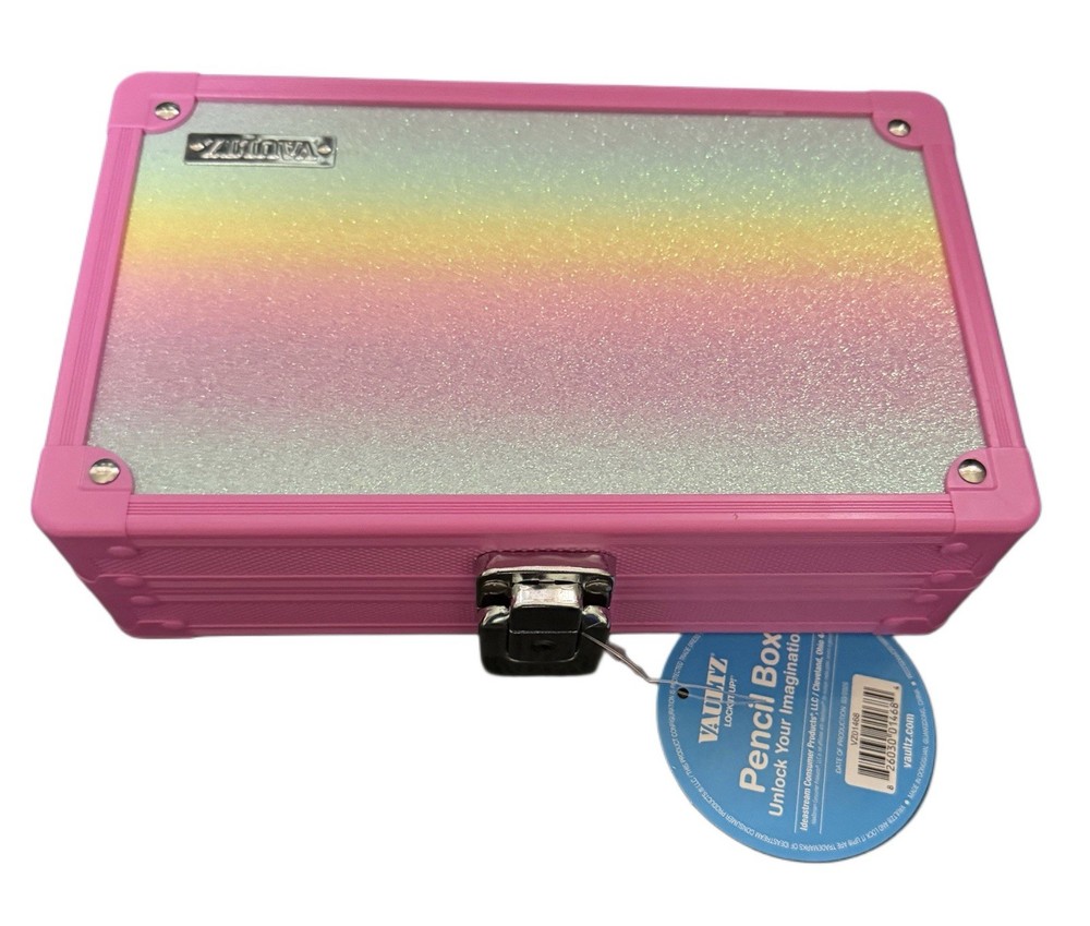Vaultz Rainbow Gradient Locking Supply Box