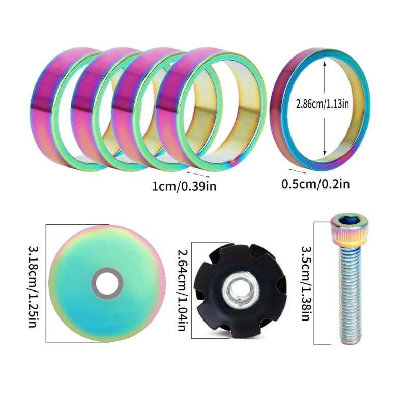 Front Fork Rings Spacer Replacement Road Bike Headsets Stem Washers Enduring