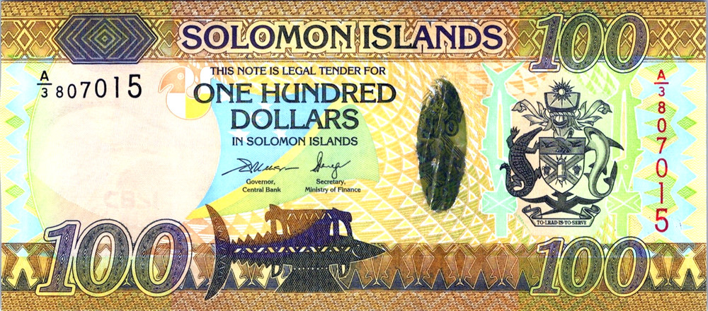 Solomon Islands 100 Dollars 2015 UNC Pick 36