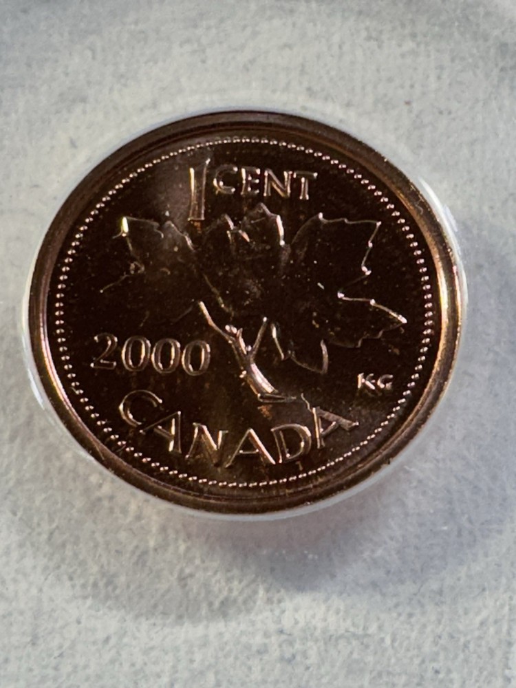 2000-W Canada 1 Cent Graded MS 68 RD by ANACS