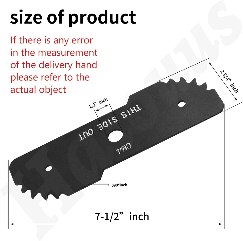 7-1/2" EB-007 Edge Hog Heavy-Duty Edger Replacement Blades, Compatible with Blac
