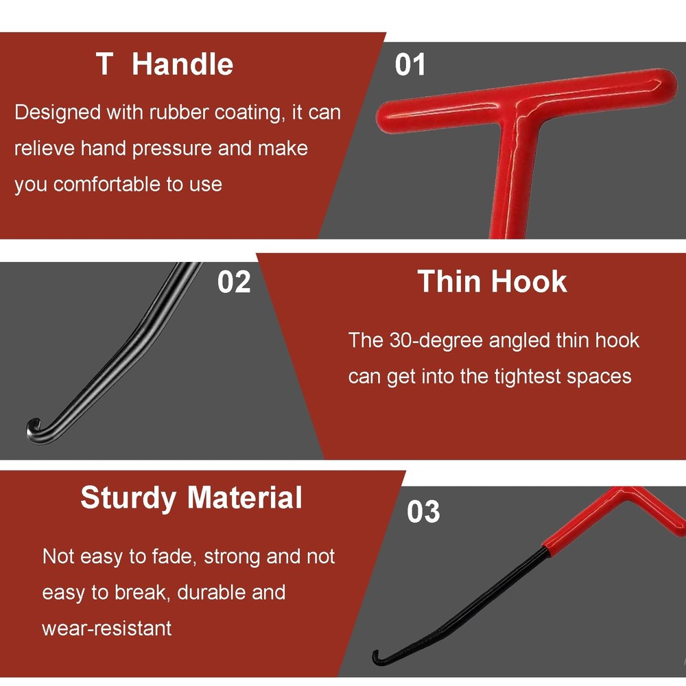 Exhaust Spring Puller Tool Motorcycle Hooks, T 1, red +black