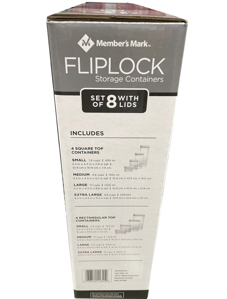 Member's Mark Fliplock 16 pc. Storage Container Set - "New"