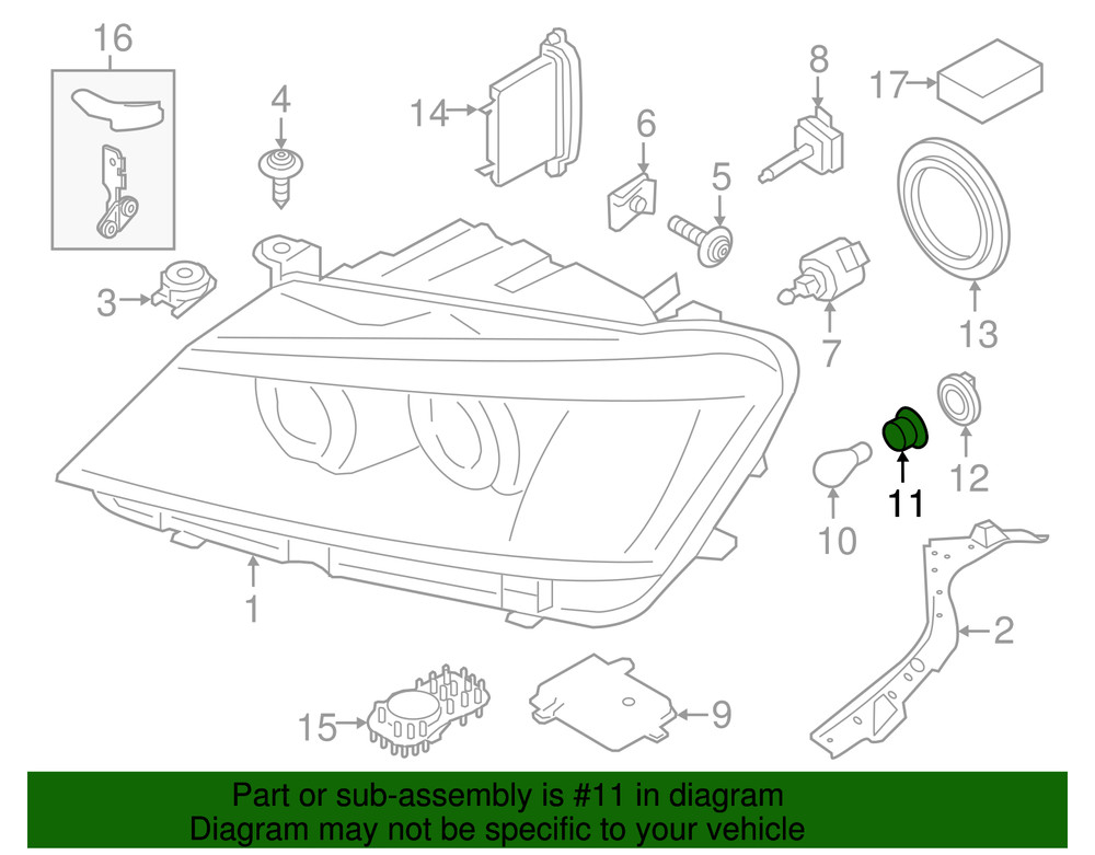 Genuine BMW Socket 63-11-7-287-863