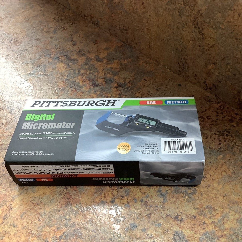 Pittsburgh Digital Micrometer #63647