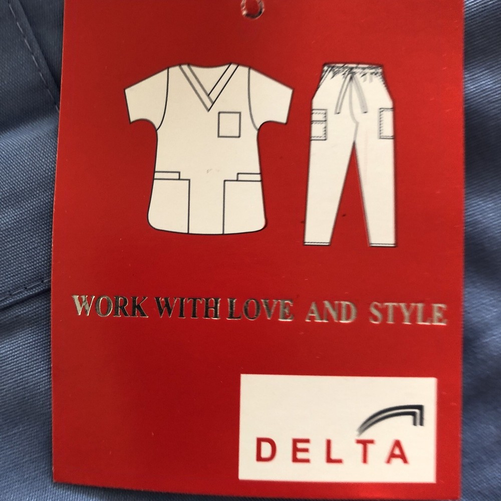 New Delta Blue Scrub Set. Size Large