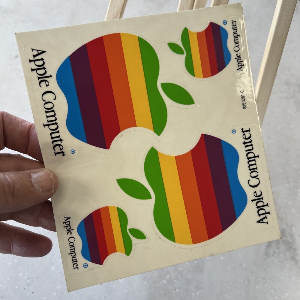 1984 Apple Computer Die Cut Sticker Sheet 825-1281-C
