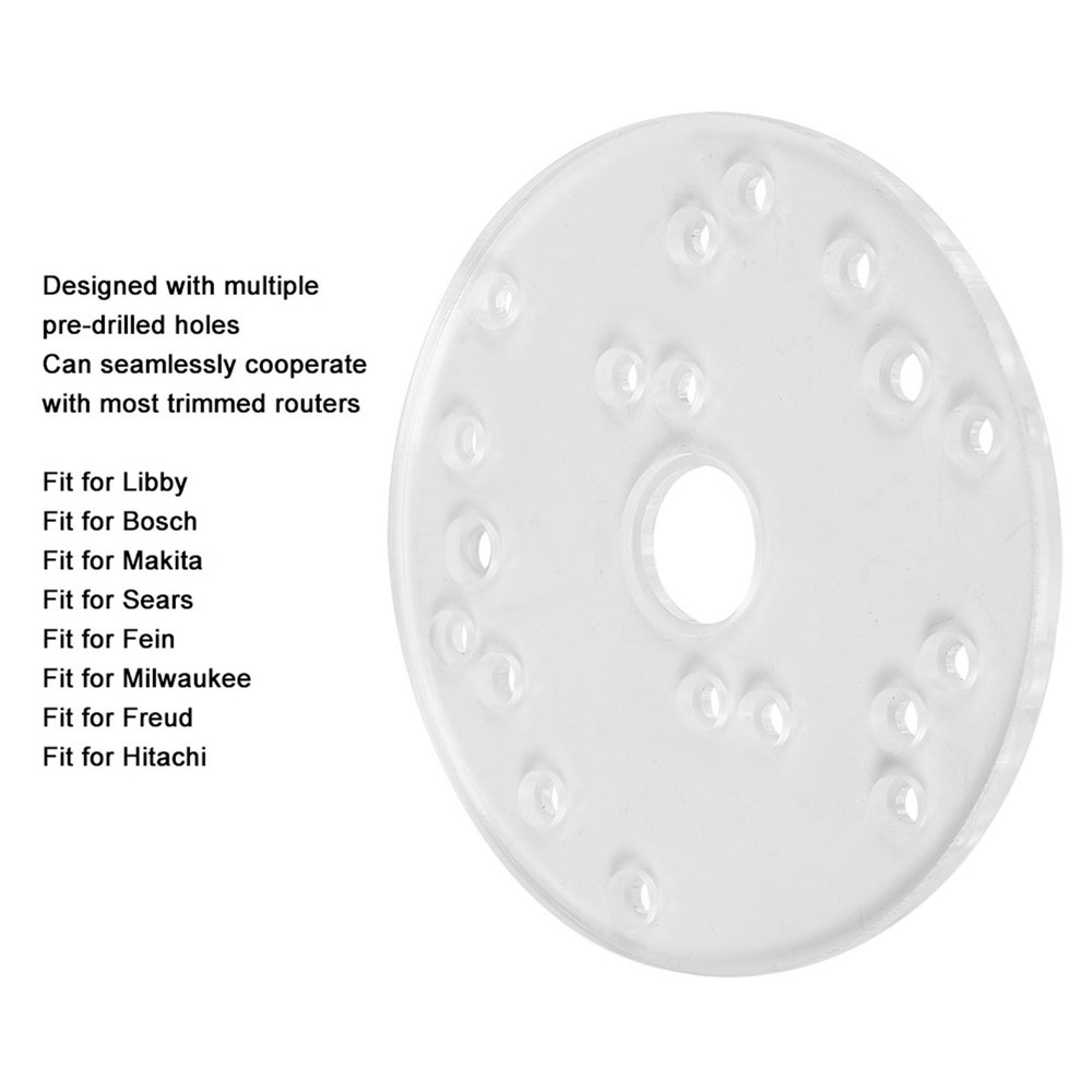 Universal Router Table Base Plate Router Acrylic Base Plate With Centering Pin❀