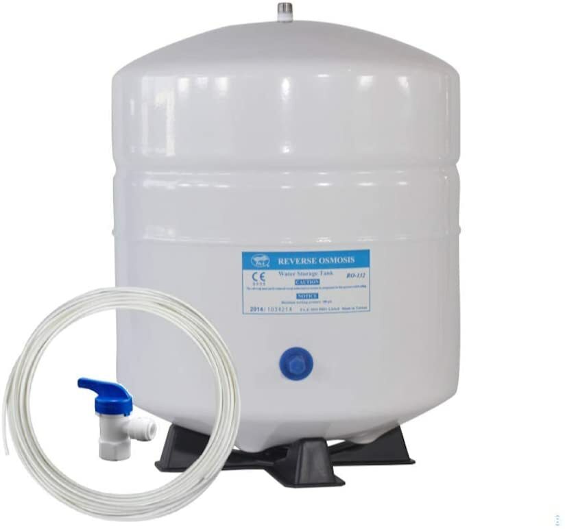 RO-152 REVERSE OSMOSIS WATER FILTER STORAGE TANK 5 GAL Capacity + Tubing, Valve