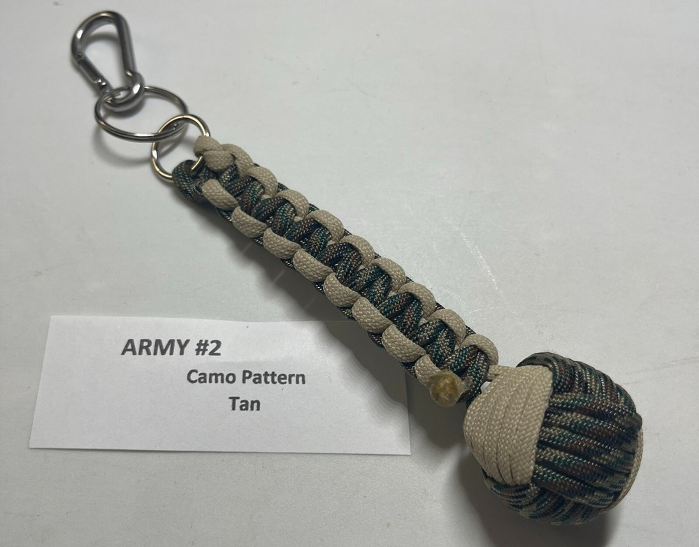 Military Monkey Fist Key Chains - Army 2