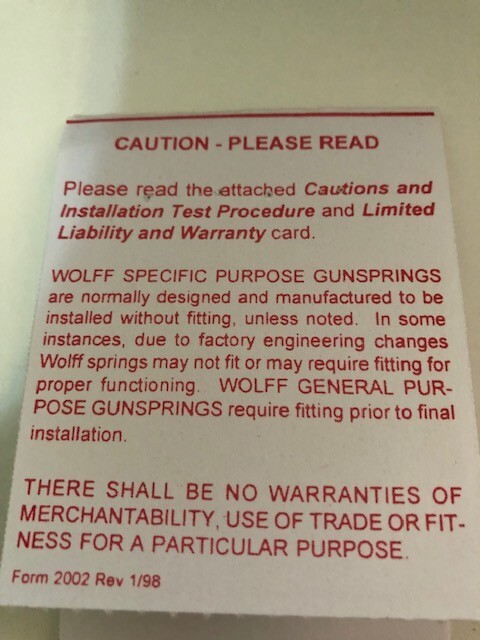 Lee Enfield #1 Mark 3 Extractor Spring NEW WOLFF