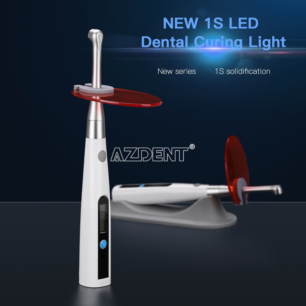 Dental LED Light Cure Lamp Cordless Metal Head 1Second Fast Curing Light 3 Modes