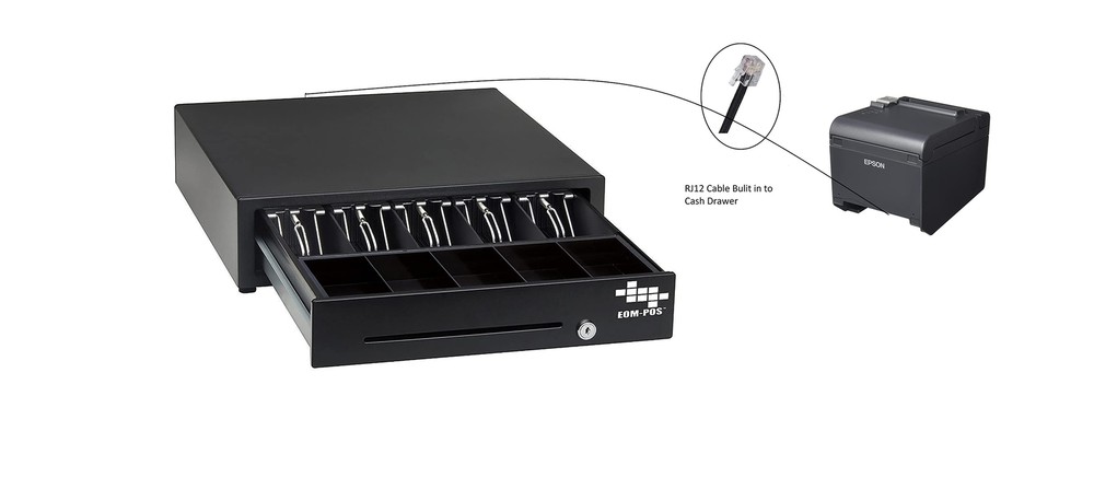 POS Hardware Bundle for Square - Cash Drawer and Thermal Receipt Printer,[Com...