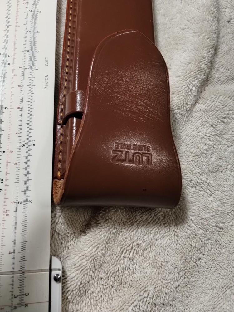 Lutz No. 252 Slide Rule With Original Leather Case