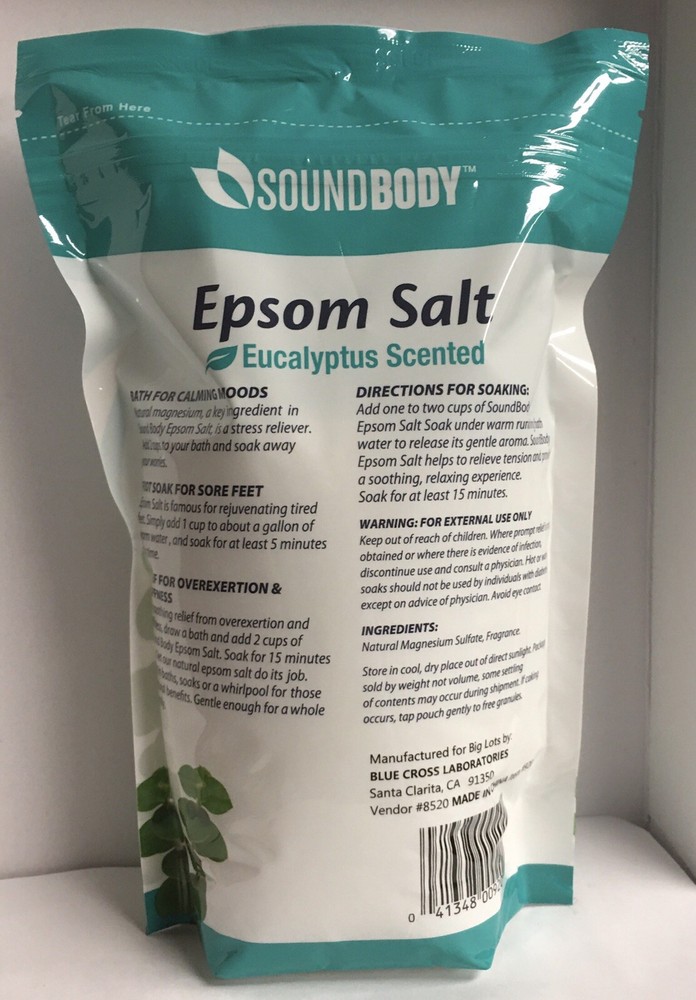 Epsom Salt Eucalyptus Scented 2 Lb Bag