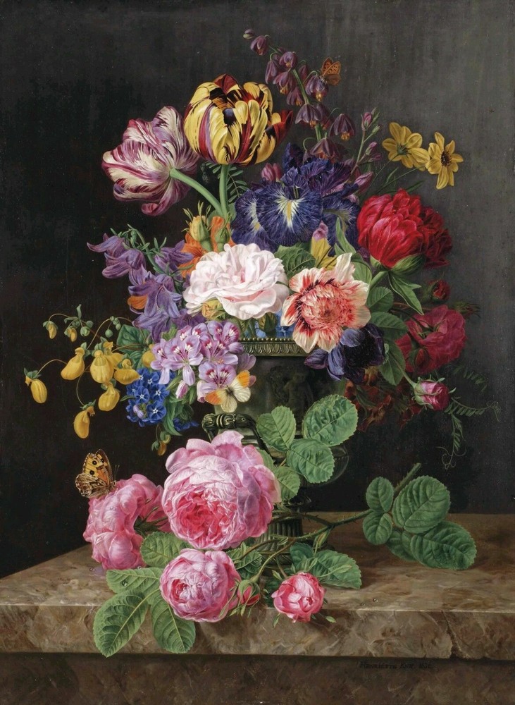 Still Life of Roses - DIY Counted Cross Stitch Pattern Needlework