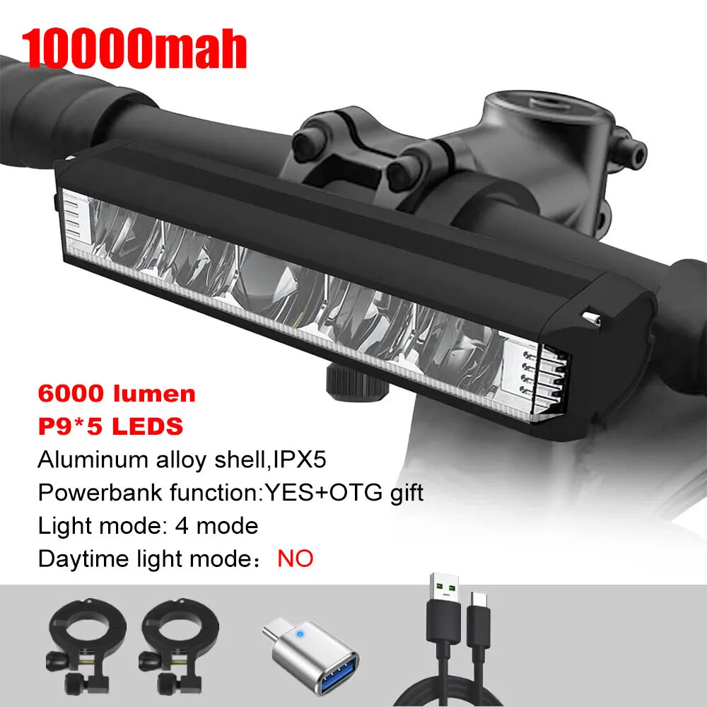 Bicycle Light Front Waterproof Flashlight USB Charging Cycling Lamp Accessories
