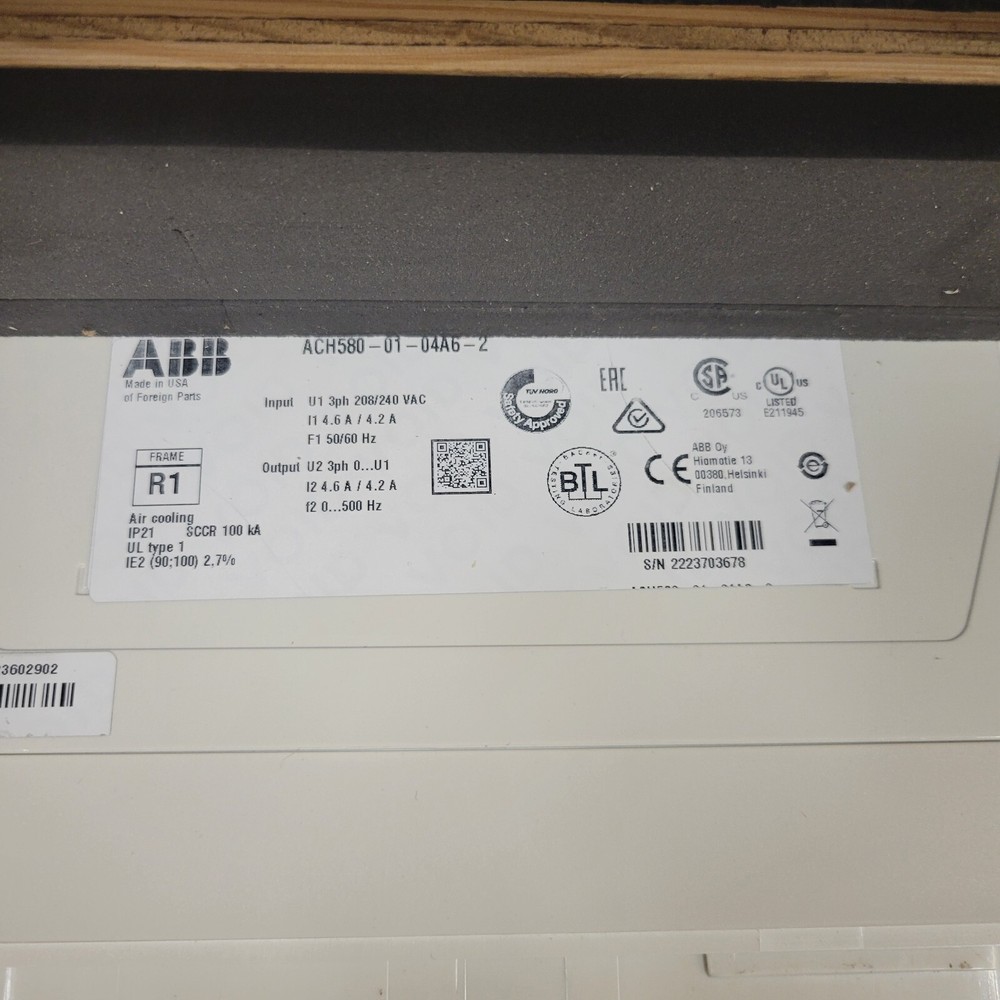 ACH580-01-04A6-2 ABB HVACR Drives,