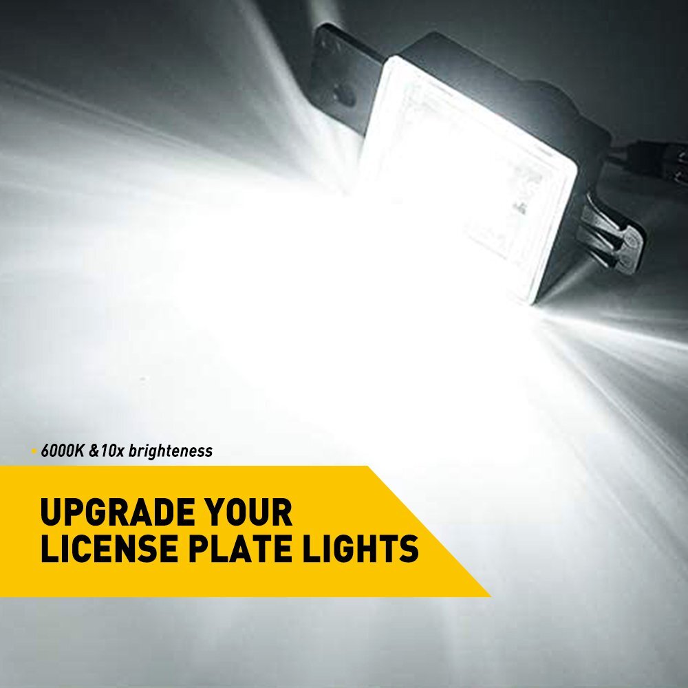 AUXITO White LED License Plate Tag Light For 2014-18 Chevy Silverado GMC Sierra