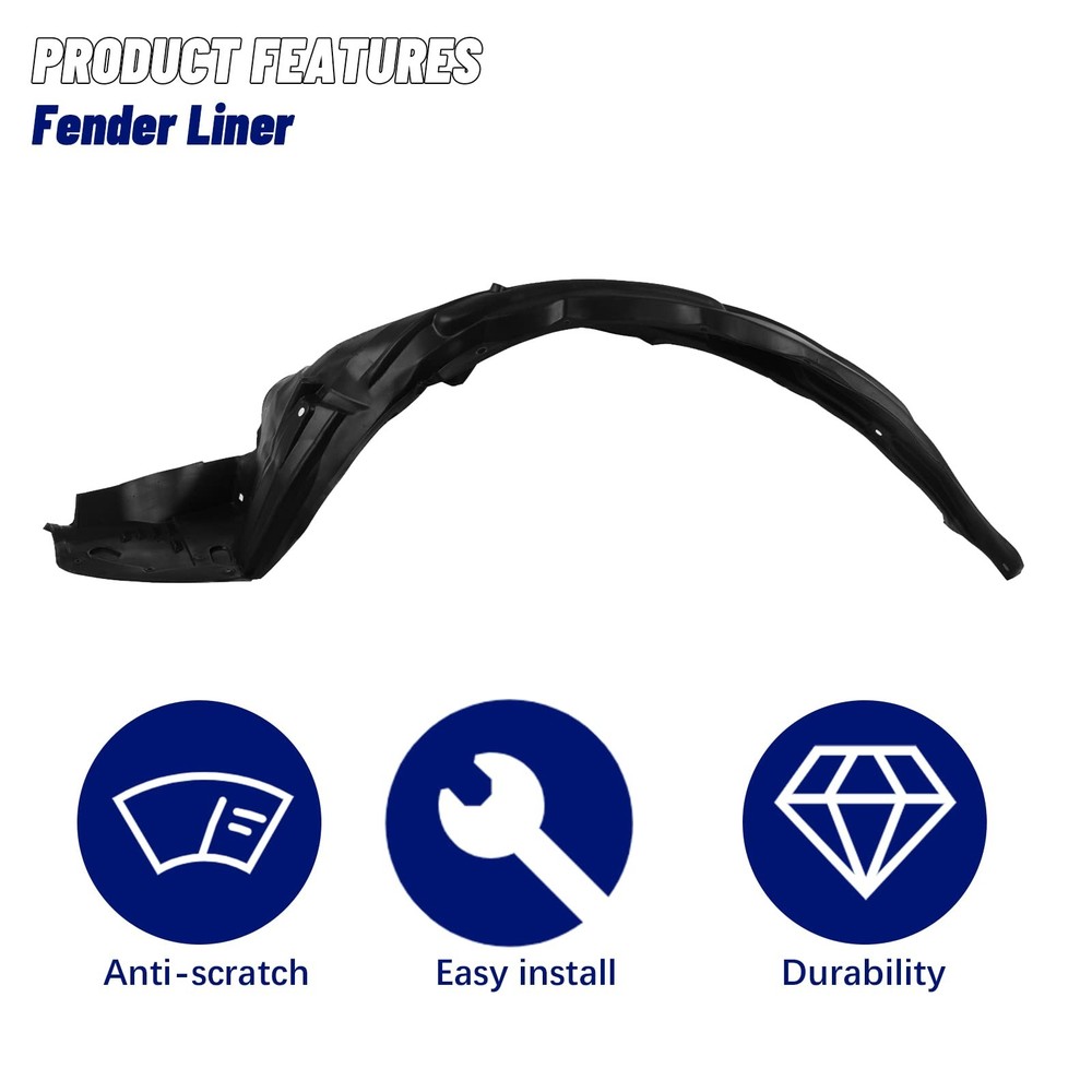 Replacement Parts Front Left Driver Side Fender Liner Inner Panel Splash Guar...