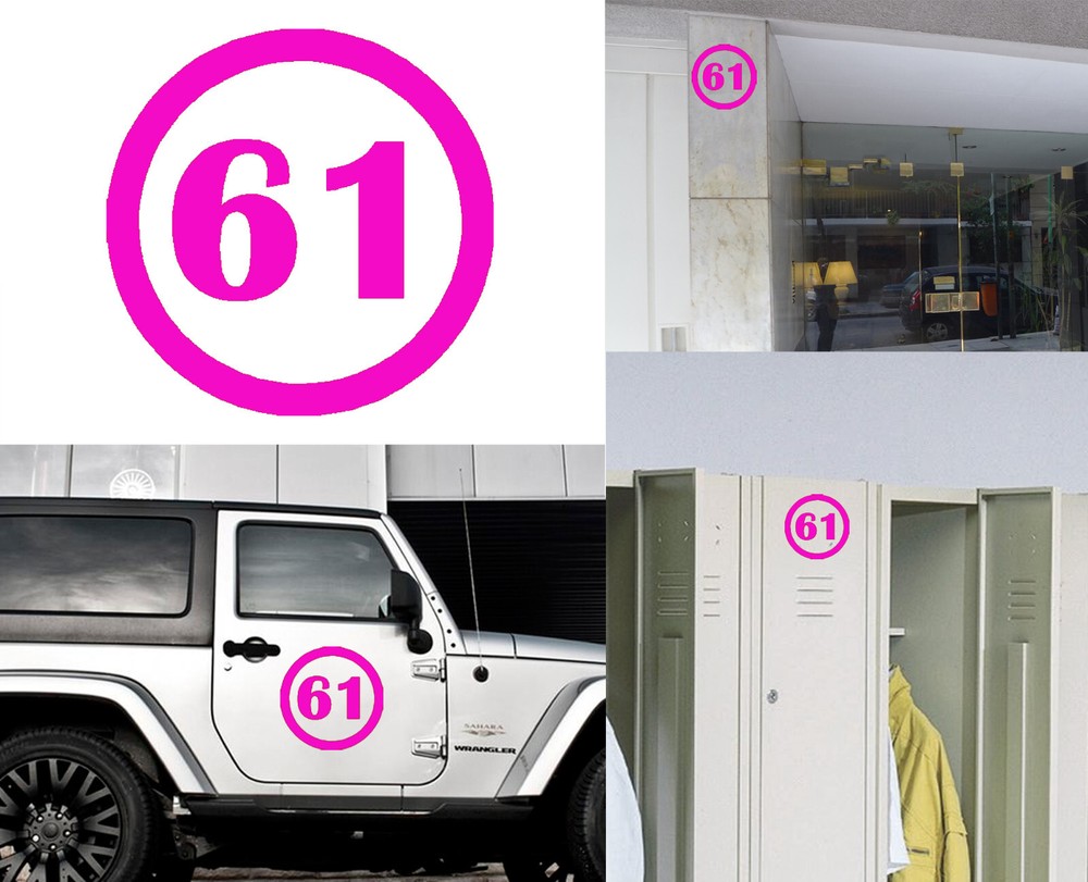 Number 61, Sticker Vinyl Version v1b