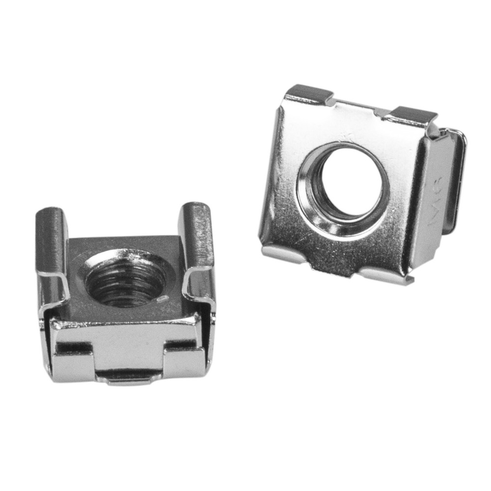 StarTech M6 Mounting Screws and Cage Nuts for Server Rack Cabinet - 100 Pack