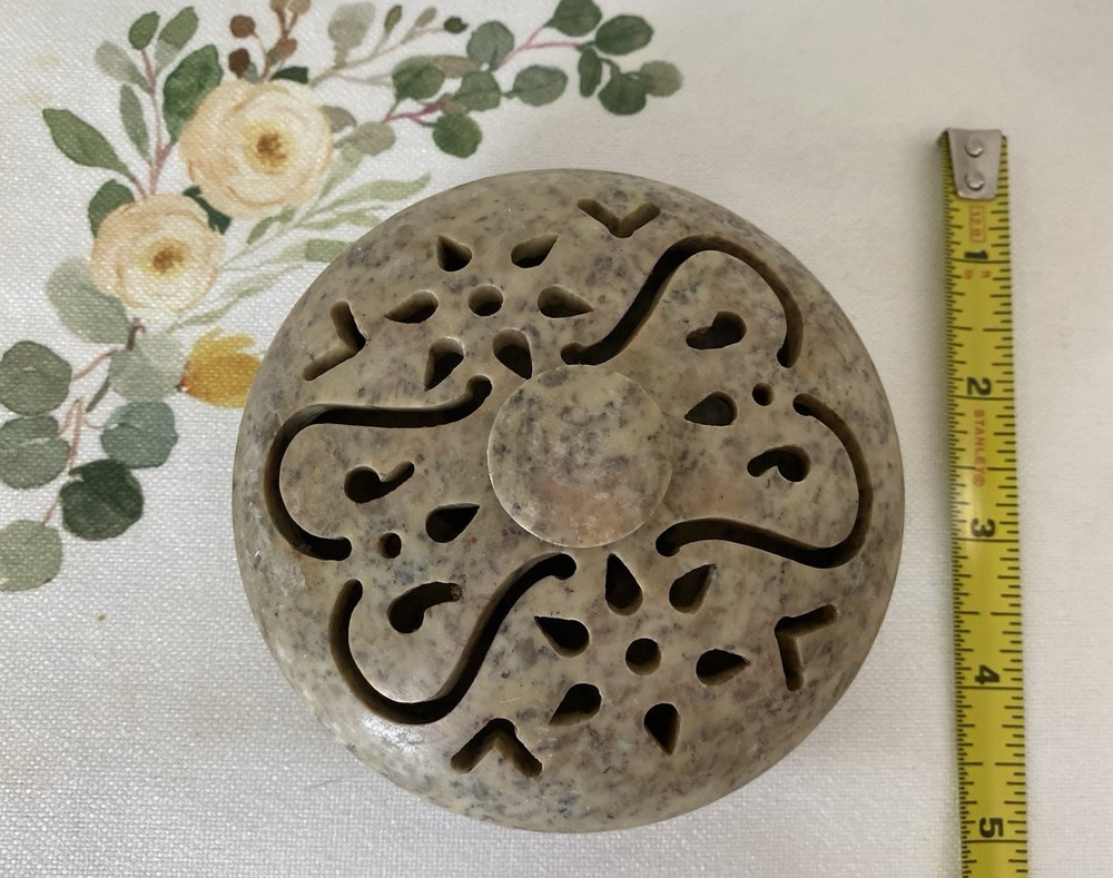 Soapstone Incense burner Or Trinket Box