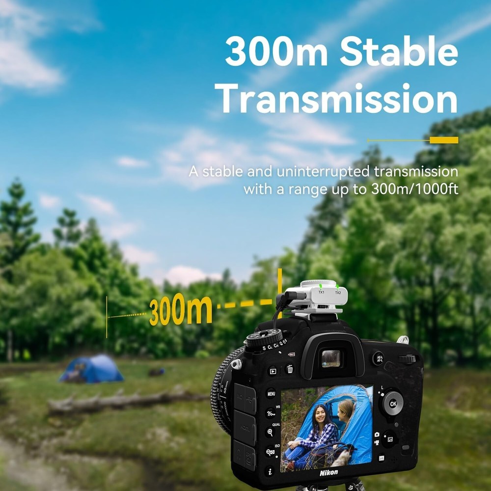 Hollyland Lark M2 Wireless Lavalier Microphone for iPhone/Android/Camera/PC/Lapt