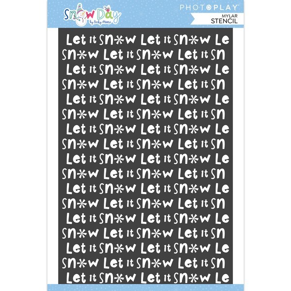 Crafts 6X9 Stencil Let it Snow Repeats Snowflake
