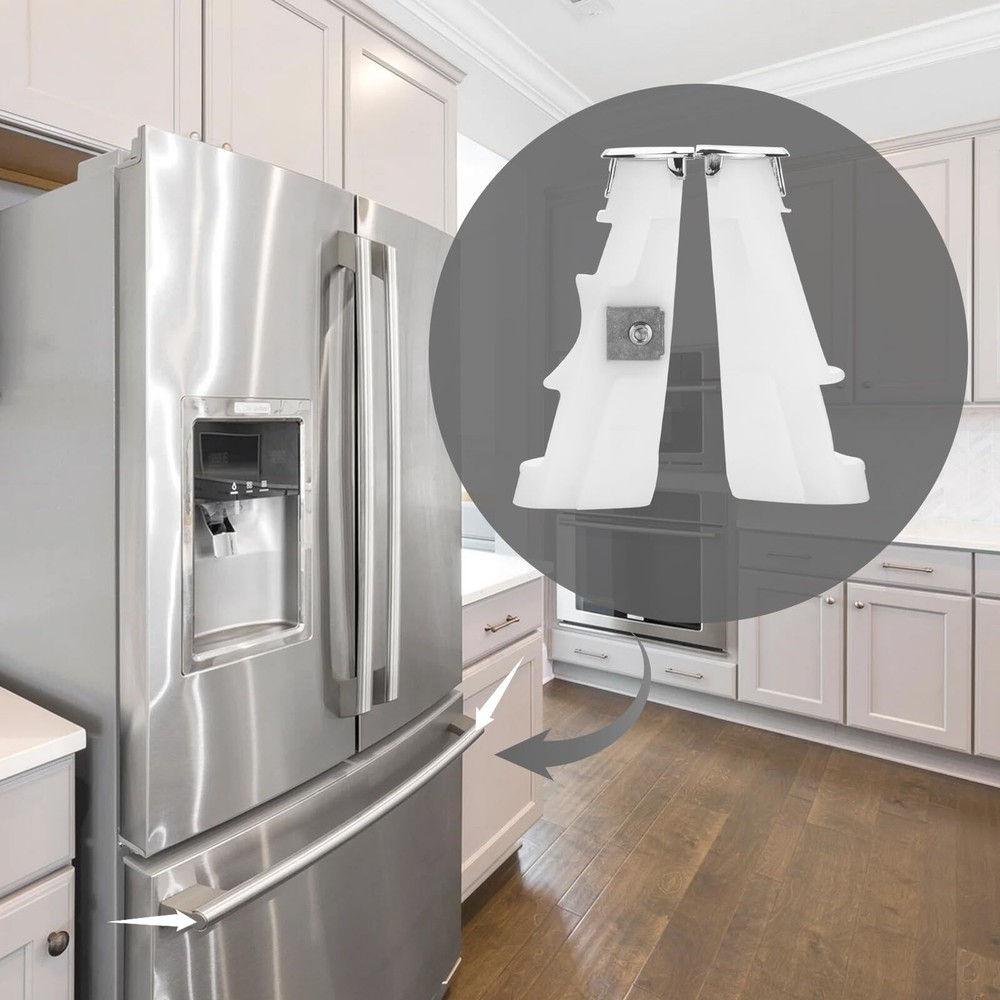 Freezer Door Handle Replacement for Refrigerator with Set Screw Durable