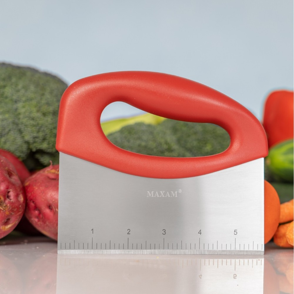 Bench Scraper & Chopper Knife Vegetable Chopping Pastry Dough Cutter Blade Ruler