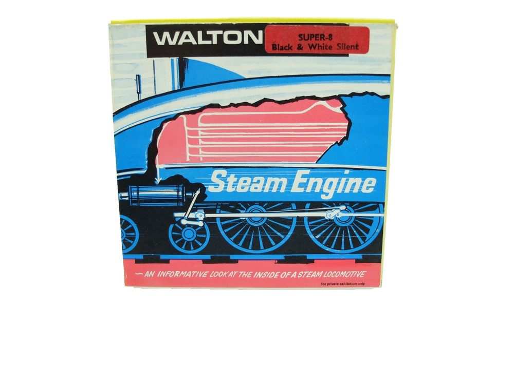 WALTON SUPER 8 BLACK & WHITE SILENT STEAM ENGINE