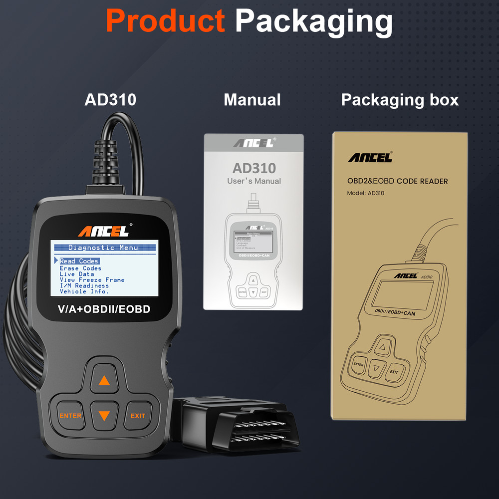 Ancel AD310 Car OBD2 Scanner Code Reader Auto Diagnostic Scan Tool Check Engine
