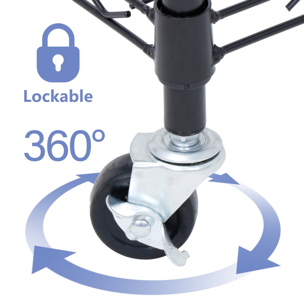 5 Tier Wire Storage Rack Adjustable Unit Shelf for Kitchen Office with 4 Wheels