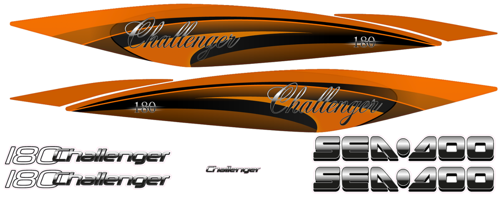 CHALLENGER 180 sticker stripe SEADOO full kit graphic replacement 2005 2010