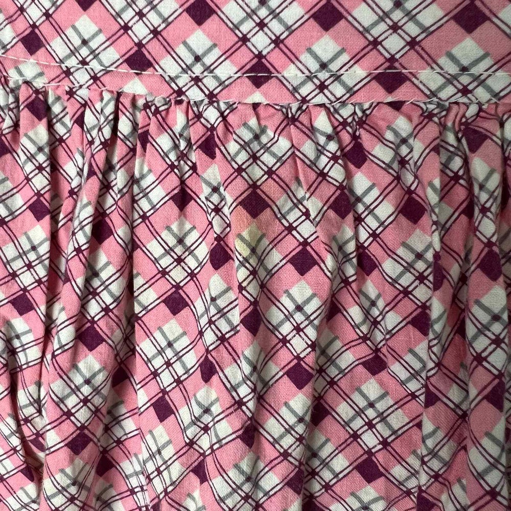 Vintage 1950’s Kitchen Pink Plaid Apron